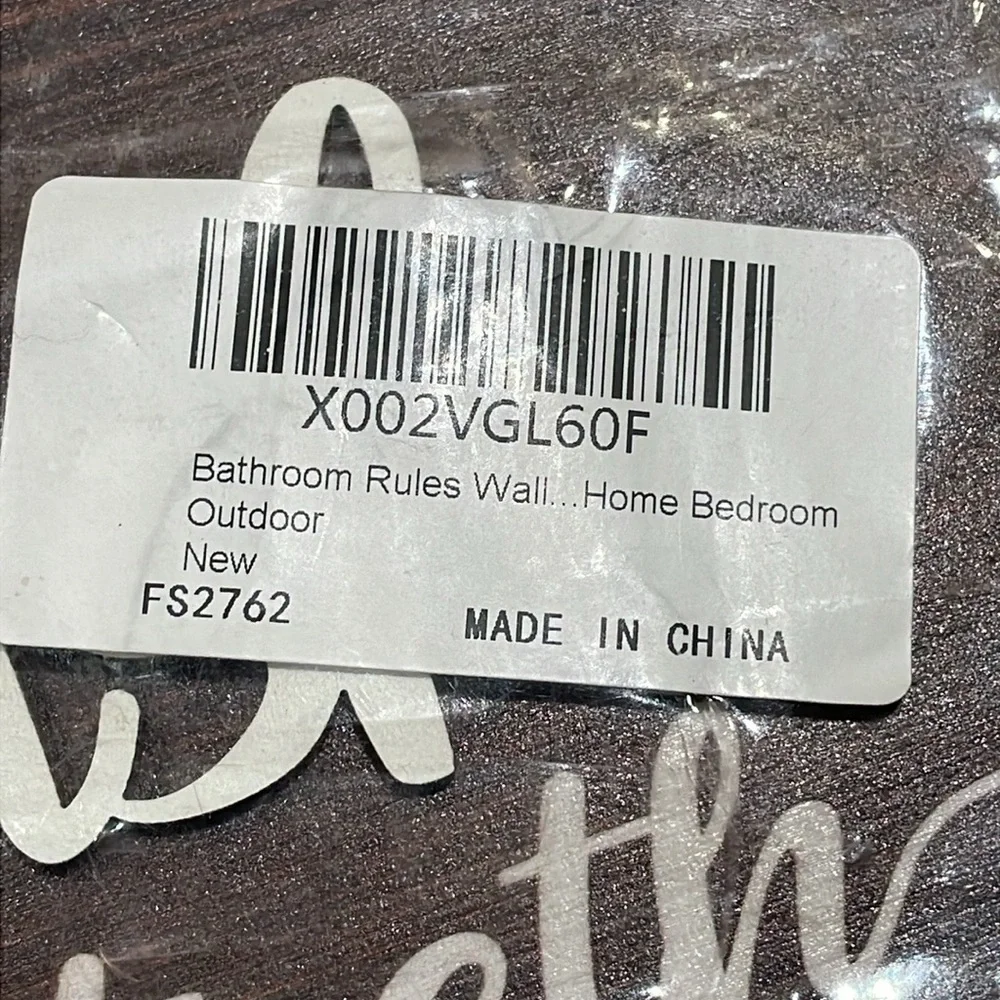 Bathroom Rules Wall Hangings 3 wood signs with jute and hangers Brush Wash Comb